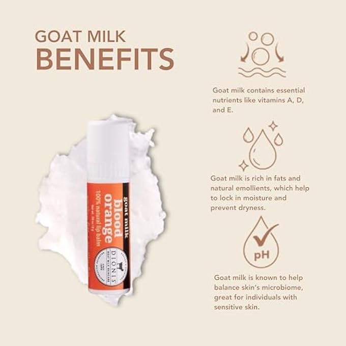 Dionis - GOAT MILK SKINCARE SCENTED LIP BALM - SET OF 6 (0.28 OZ) - MADE IN THE USA - CRUELTY-FREE AND PARABEN-FREE (BLOOD ORANGE) - Image 2